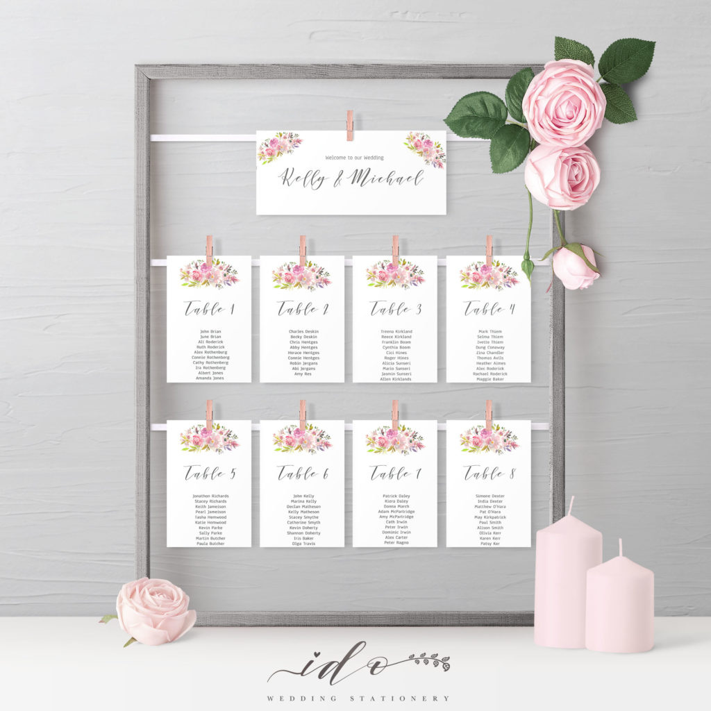 Table Plan Floral